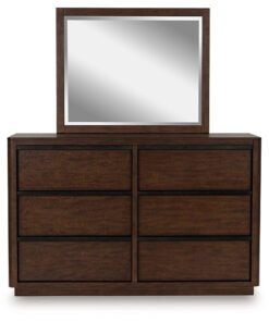Alternative view of Dilenno California King Canopy Bed with Mirrored Dresser, Chest and Nightstand
