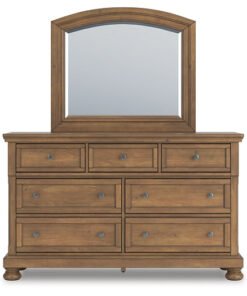 Alternative view of Feddinger King Panel Bed with Mirrored Dresser