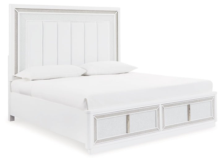 Chalanna King Upholstered Storage Bed with Mirrored Dresser, Chest and Nightstand - Image 8