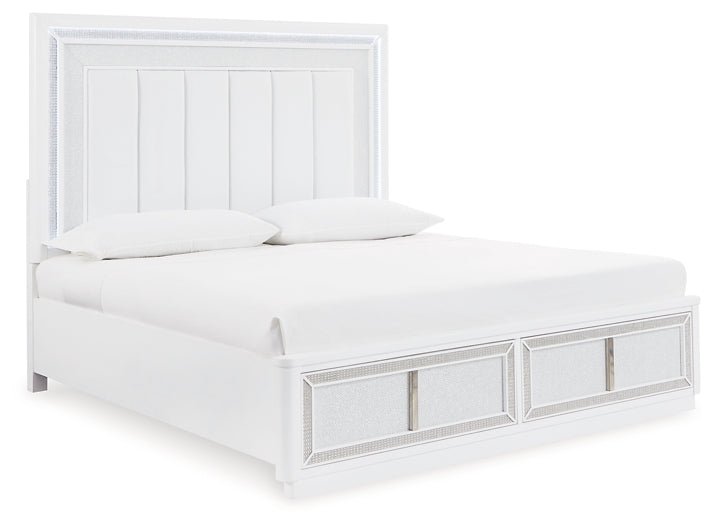 Chalanna King Upholstered Storage Bed with Mirrored Dresser, Chest and Nightstand - Image 9