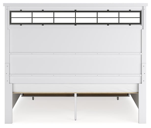 Ashbryn King Panel Storage Bed with Mirrored Dresser - Image 9