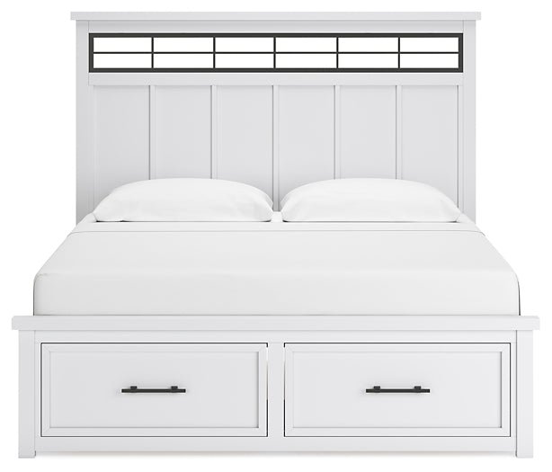 Ashbryn King Panel Storage Bed with Mirrored Dresser - Image 7
