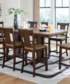 Alternative view of Rylandeen Counter Height Dining Table and 8 Barstools