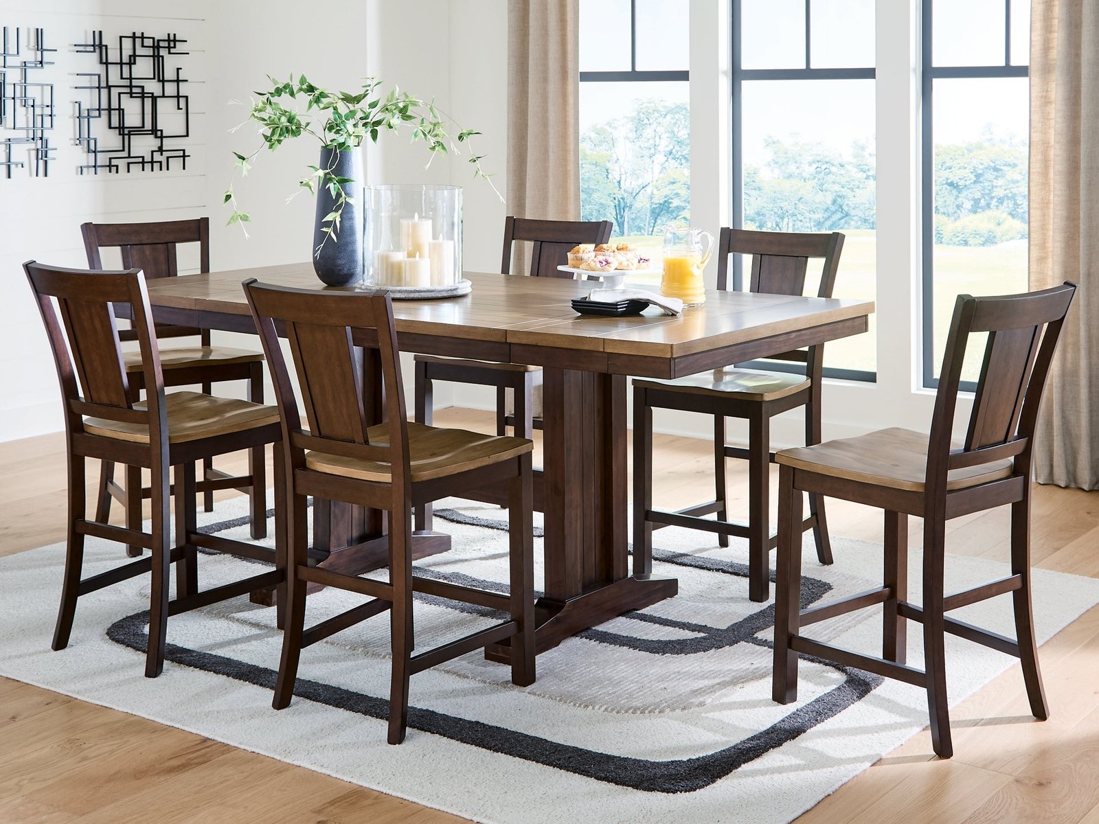 Rylandeen Counter Height Dining Table and 6 Barstools - Image 2