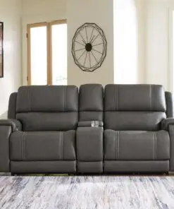 5Z - Pittson 3-Piece Power Reclining Sectional Loveseat with Console