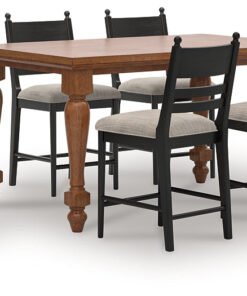 Greddinton Counter Height Dining Table and 6 Barstools