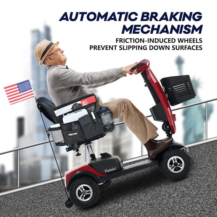Metro Mobility Patriot 4 Wheel Mobility Scooter Electric 24V 12Ah 300W 4.97 MPH 10 Mile Range New - Image 9