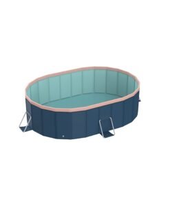 1.8m Oval Free Inflatable Garden Pvc Swimming Pool Dark Blue
