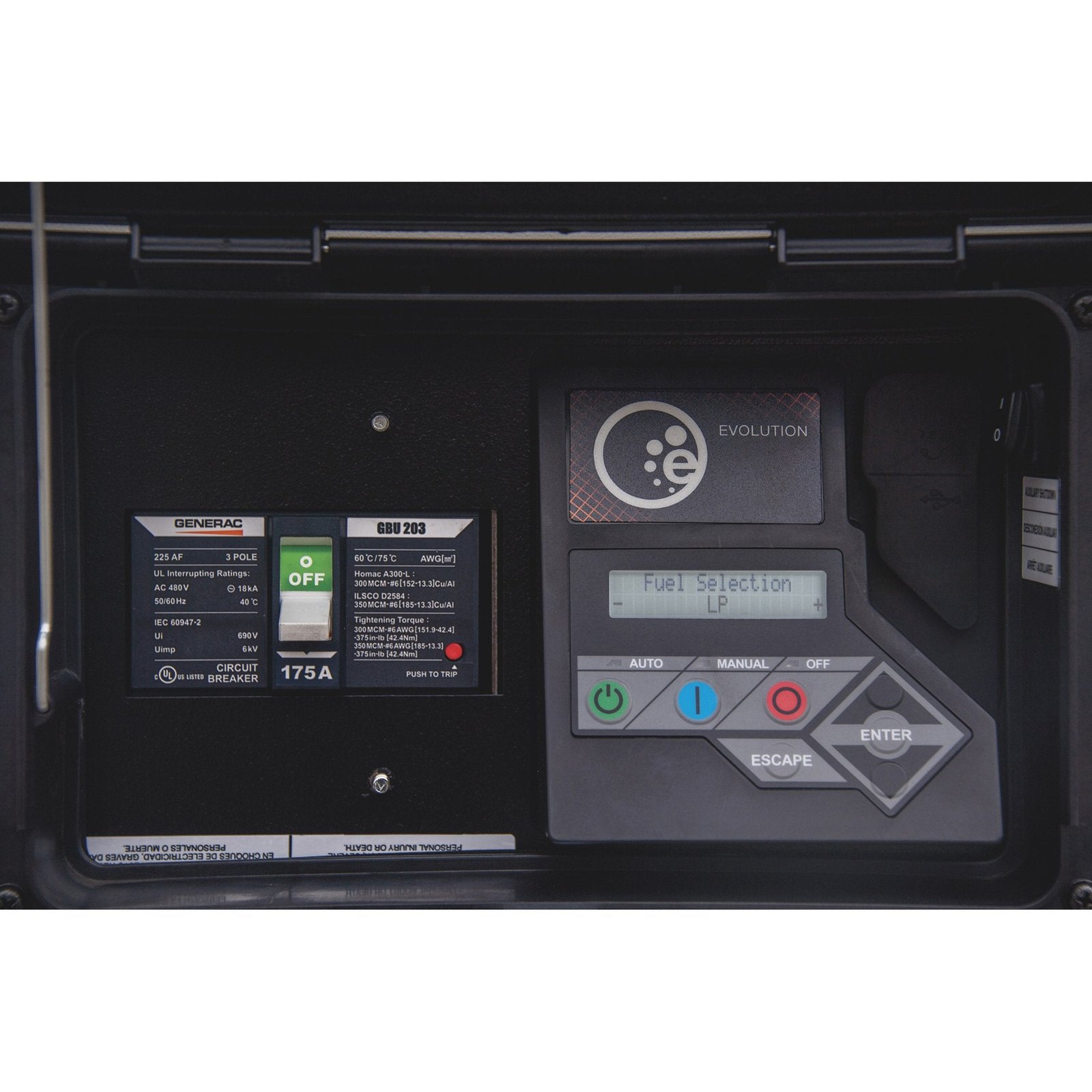 Generac Protector RG06045ANAX 60kW Liquid Cooled 1 Phase 120/240V Standby Generator Manufacturer RFB - Image 4