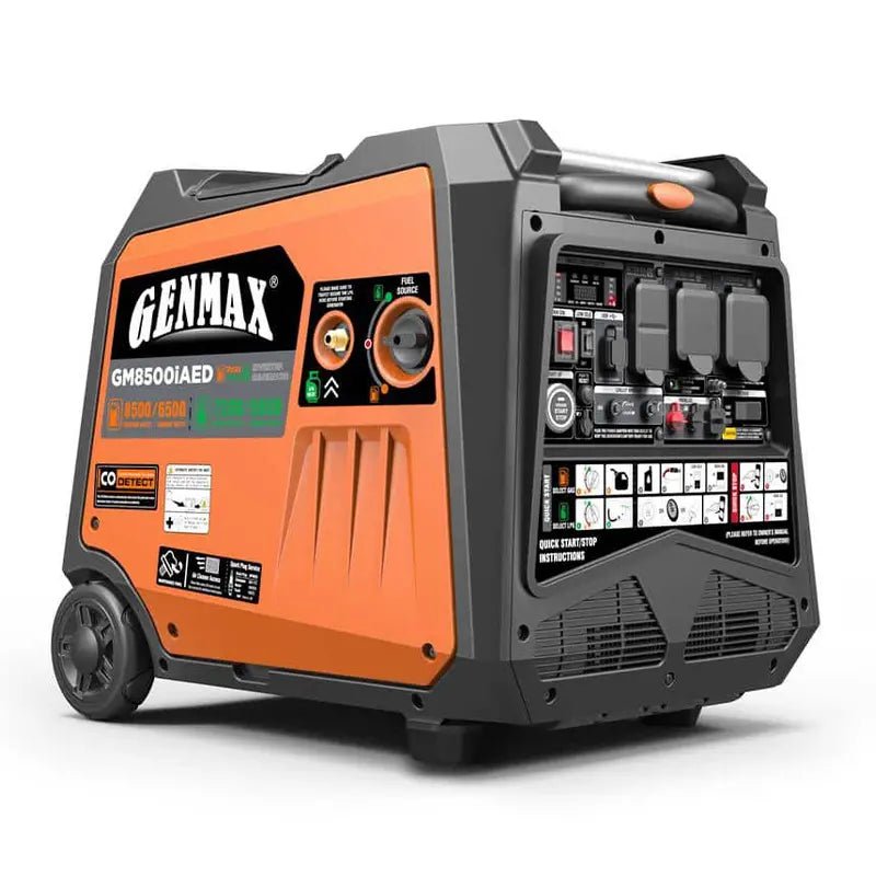 GENMAX GM8500iAED 50A 6500W/8500W Inverter Generator Dual Fuel Gas Propane Low THD Remote Start CO Sensor New - Image 2