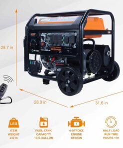 Alternative view of GENMAX GM15000ET 11000W/15000W Generator Tri-Fuel 50A Remote Start Gas Propane Natural Gas with CO Detect New
