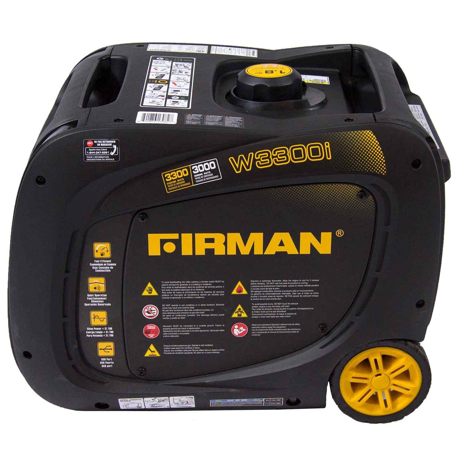 Firman W03082 3000W/3300W 30 Amp Electric Start Gas Inverter Generator New - Image 2