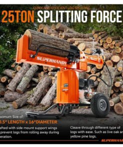 Alternative view of Super Handy GUO096 Portable 7HP 25 Ton Hydraulic Gas Powered Log Splitter New