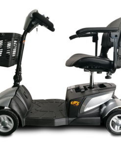 Alternative view of EV Rider CityCruzer 4 Wheel Electric Travel Scooter 12Ah SLA Silver Open Box