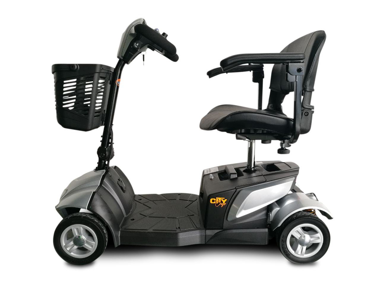 EV Rider CityCruzer 4 Wheel Electric Travel Scooter 12Ah SLA Silver Open Box - Image 2