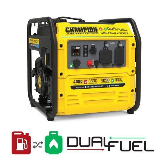 Champion 200977 3500W/4250W Generator Dual Fuel Inverter Open Frame New - Image 4
