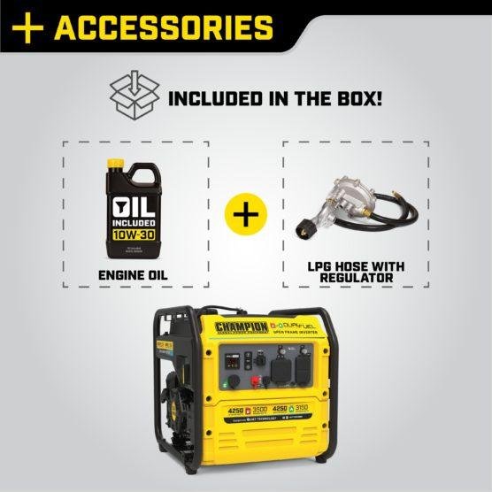 Champion 200977 3500W/4250W Generator Dual Fuel Inverter Open Frame New - Image 7