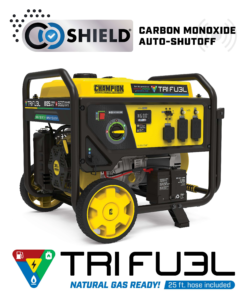 Alternative view of Champion 201169 6500W/8125W Generator Tri-Fuel Gas Propane Natural Gas CO Shield Electric Start New