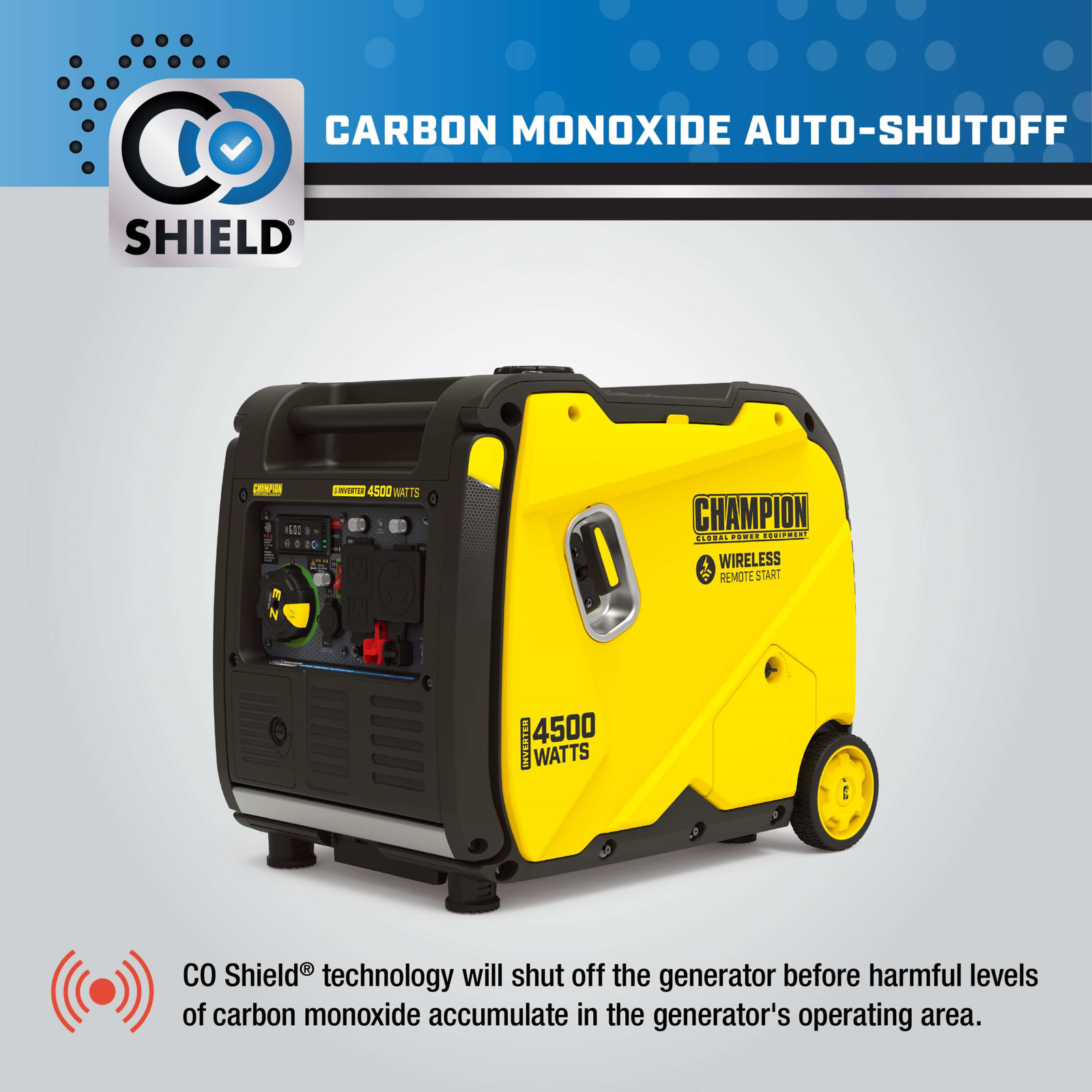 Champion 201184 3500W/4500W Inverter Generator Gas RV and Parallel Ready CO Shield Remote Start New - Image 4