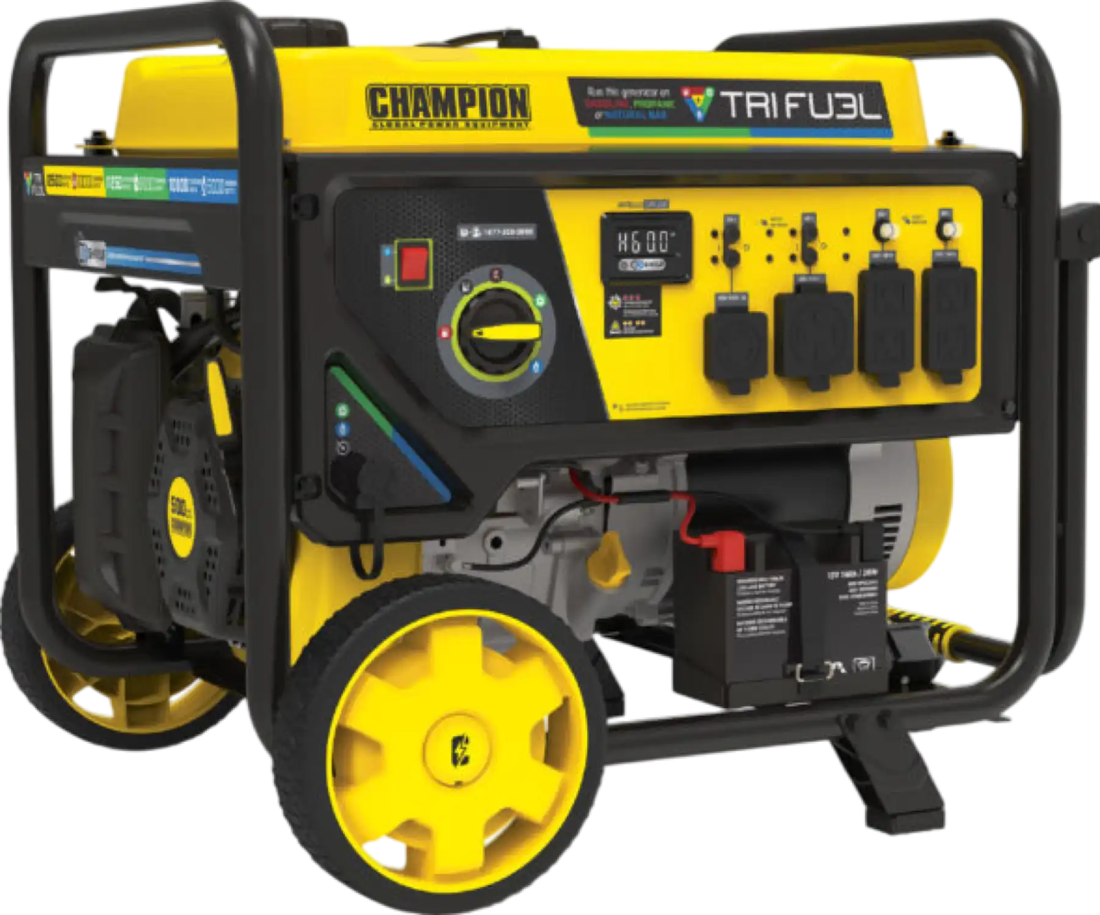 Champion 201438 10000W/12500W Generator Tri-Fuel Gas Propane Natural Gas CO Shield 50 Amp Electric Start New