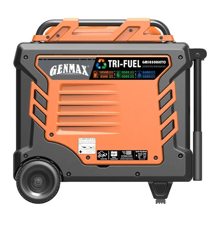 GENMAX GM10500iETC Tri-Fuel Inverter Generator 8500W/10500W 50 Amp Remote Start Scratch and Dent - Image 3