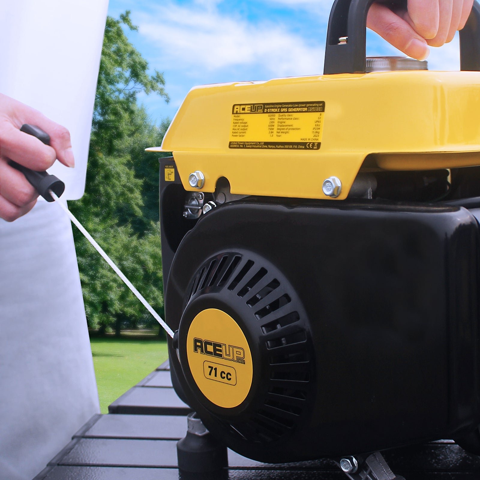 Aceup Energy AG1000 Generator 800/1000W Gas Powered 2-Stroke Ultralight CARB New - Image 7
