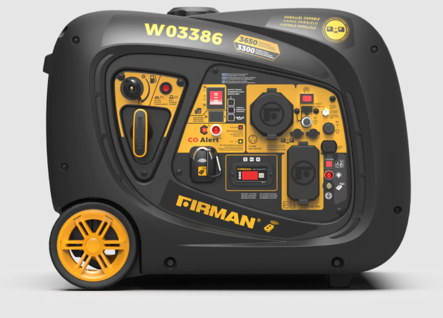 Firman W03386 3300W/3650W Gas Electric Start Parallel Ready Inverter Generator With CO Alert New - Image 2