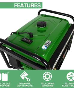 Alternative view of DuroMax XP5250EH 4200W/5250W Dual Fuel Electric Start Generator New