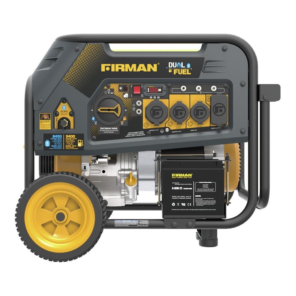 Firman H07552 7500W/9400W Dual Fuel Electric Start 50A Generator Manufacturer RFB - Image 2