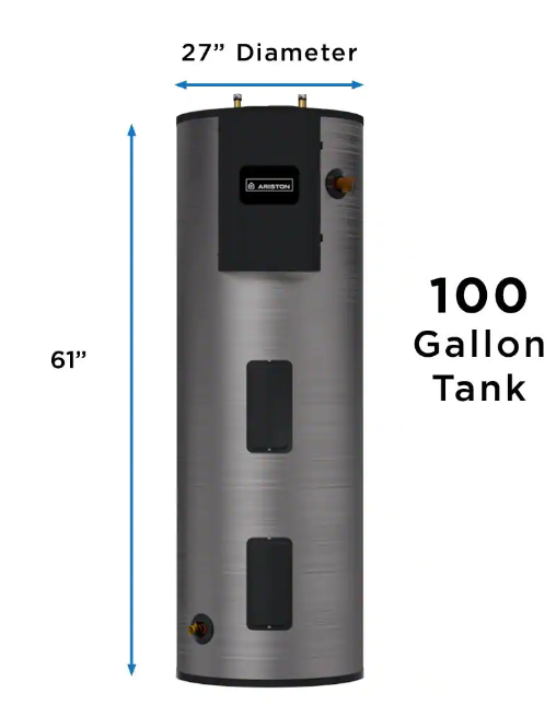 Ariston ARIEC100C3W165 100 Gallon 16,500 Watt Electric Water Heater New - Image 3