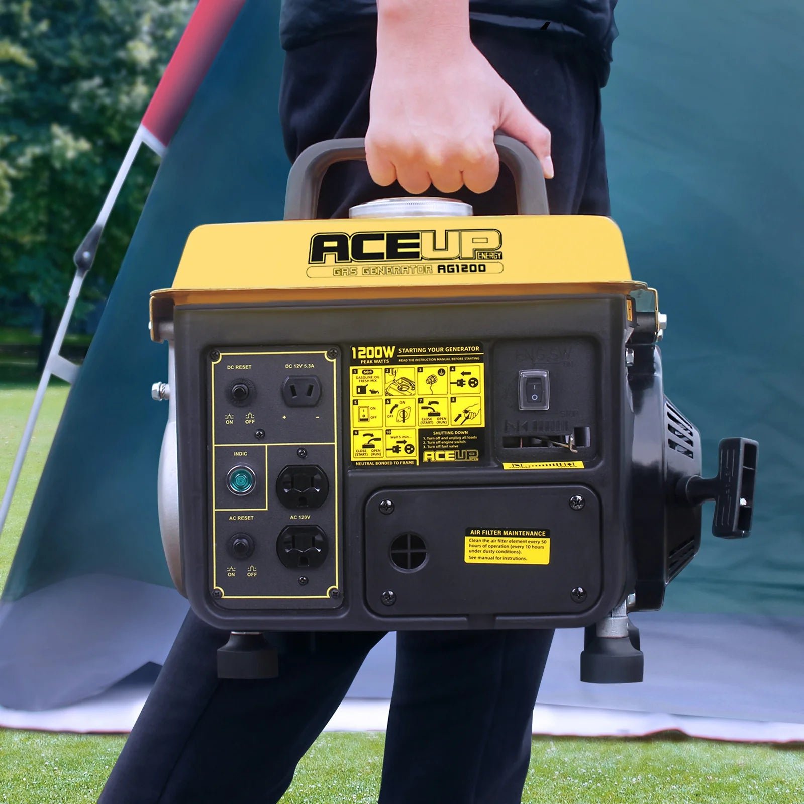 Aceup Energy AG1200 Generator 900/1200W Gas Powered 2-Stroke Ultralight CARB New - Image 7