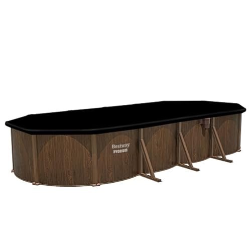 Bestway Hydrium 24' x 12' x 52" Oval Above Ground Swimming Pool Set Brown - Image 6