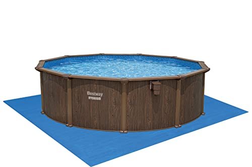 Bestway Hydrium Galvanized Steel Wall Above Ground Pool Set 16' x 52" Blue - Image 8