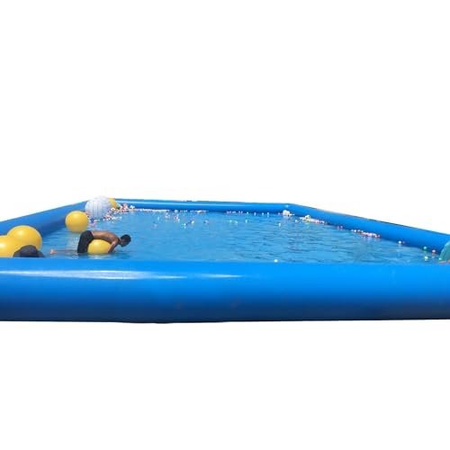 LGXEnzhuo Oversized Inflatable Swimming Pool with Blower Blue - Image 9
