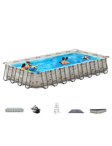 Evajoy Metal Frame Swimming Pool Set Blue (Large)