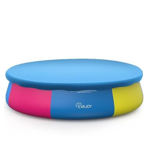 KLKE Inflatable Round Above Ground Swimming Pool Set Blue - Image 5