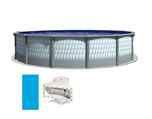 Lake Effect Pools Testudo 18' Round Above Ground Swimming Pool Blue - Image 2