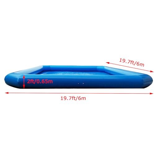 LGXEnzhuo Oversized Inflatable Swimming Pool with Blower Blue - Image 2