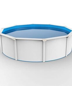 Lake Effect Pools Sanctuary Above-Ground Swimming Pool 24' Round 52" Bundle Blue Liner & Skimmer