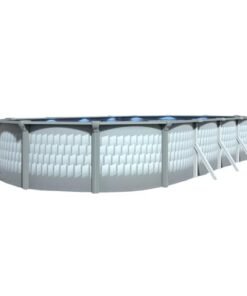 Lake Effect Pools Testudo 18' x 33' Oval Above Ground Swimming Pool 52" Height Bundle with Liner and Skimmer