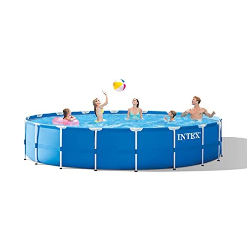 Intex Metal Frame Above Ground Swimming Pool Set 18ft x 48in Blue - Image 2