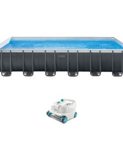 Intex Ultra XTR Rectangular Pool Set with Pump & Vacuum Gray