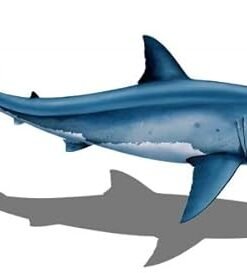 Custom Mosaics, Inc. Great White Shark Porcelain Swimming Pool Mosaic Blue