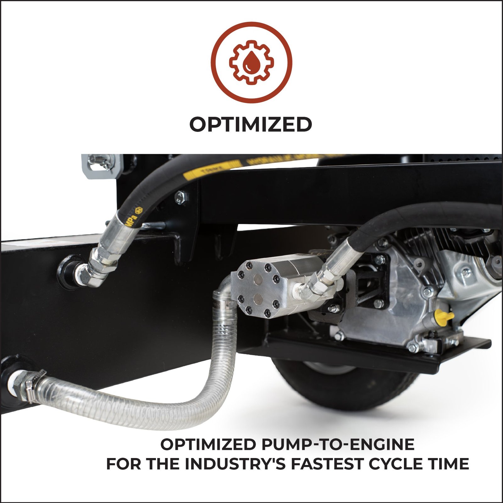 Hyper Split 33-209 Log Splitter 25 Ton Vertical/Horizontal 6.5 HP Briggs & Stratton XR950 Engine New - Image 5