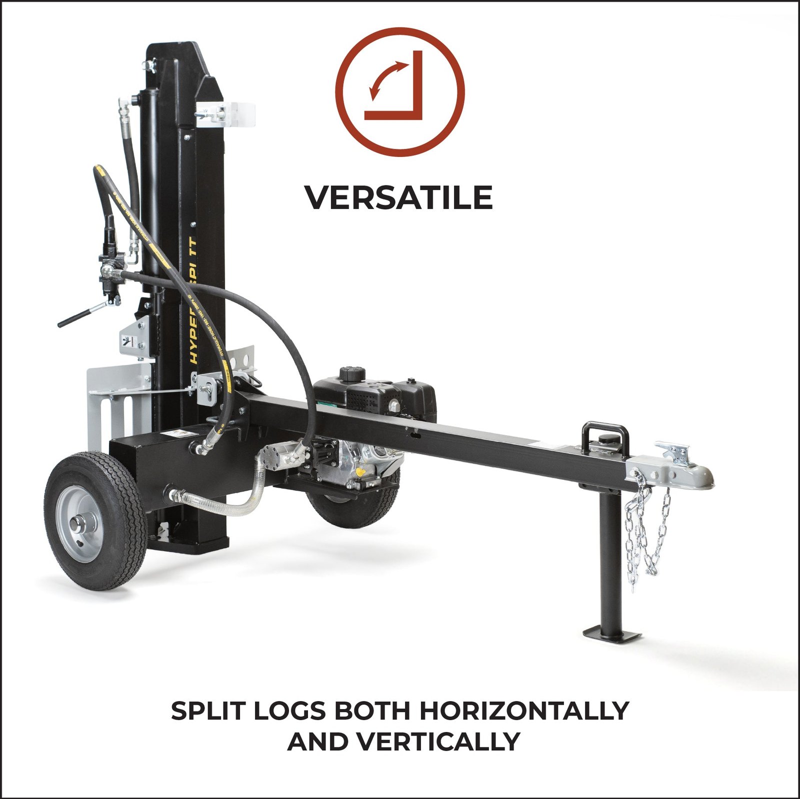 Hyper Split 33-209 Log Splitter 25 Ton Vertical/Horizontal 6.5 HP Briggs & Stratton XR950 Engine New - Image 4