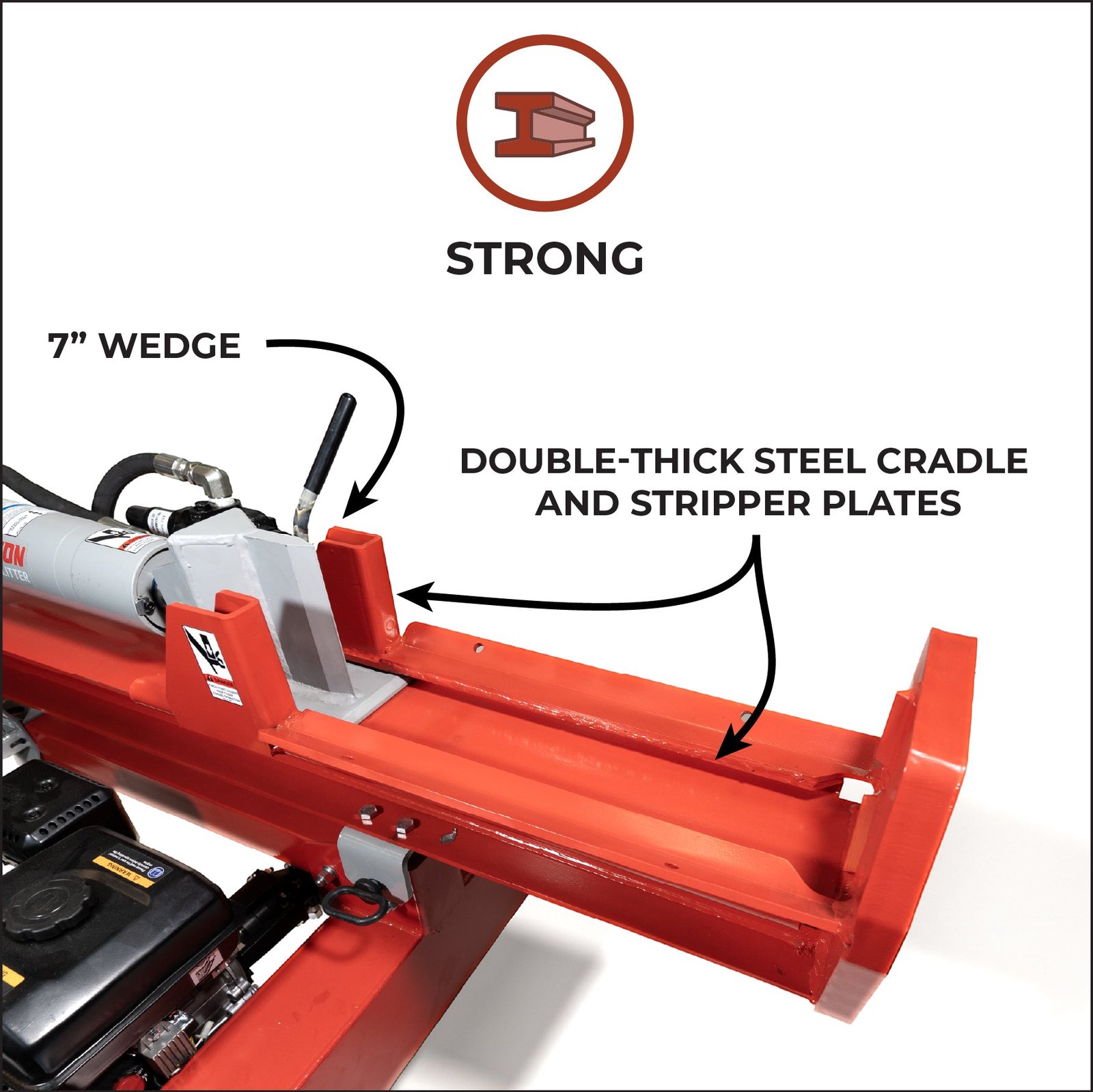 Hyper Split 33-267 Log Splitter 20 Ton Vertical/Horizontal 7 HP Rato 212cc Engine New - Image 4