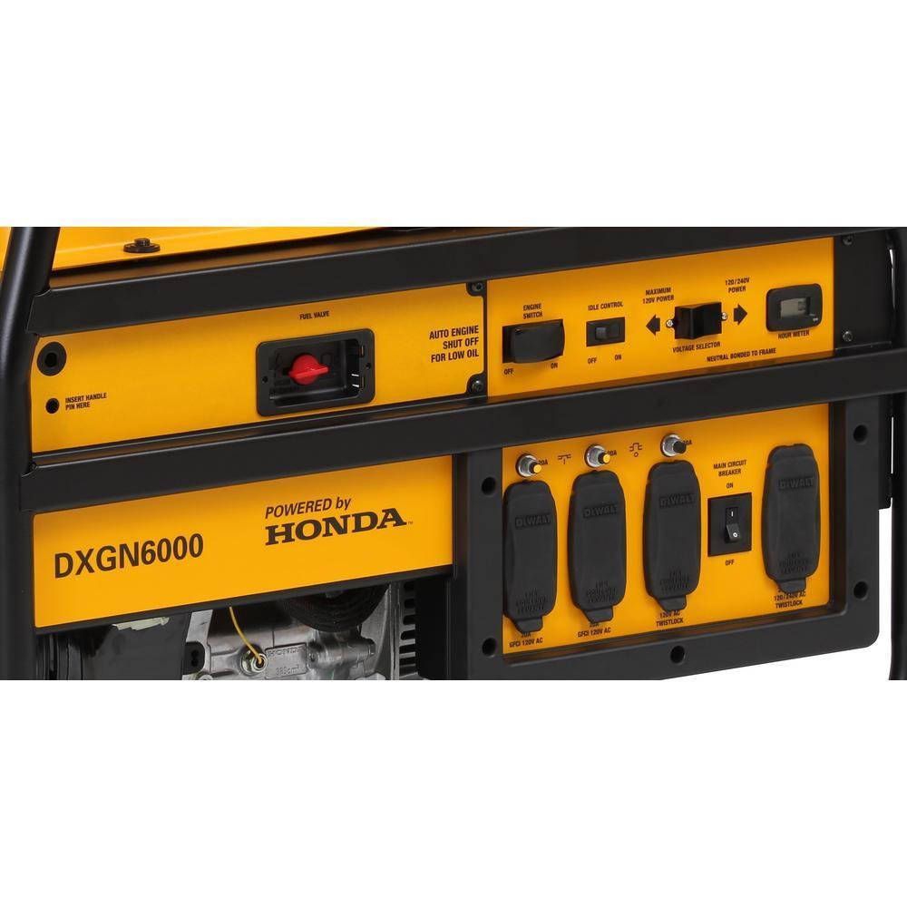 Dewalt DXGN6000 5300W/6000W Auto Idle Low THD Honda GX Generator New - Image 2