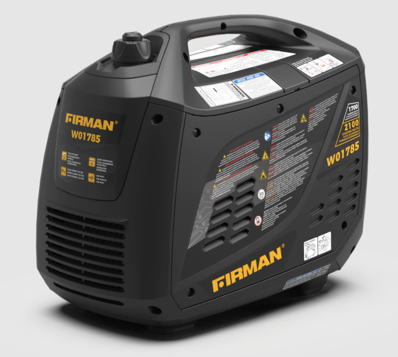 Firman W01785 1700W/2100W Gas Recoil Start Parallel Ready Inverter Generator With CO Alert New - Image 6