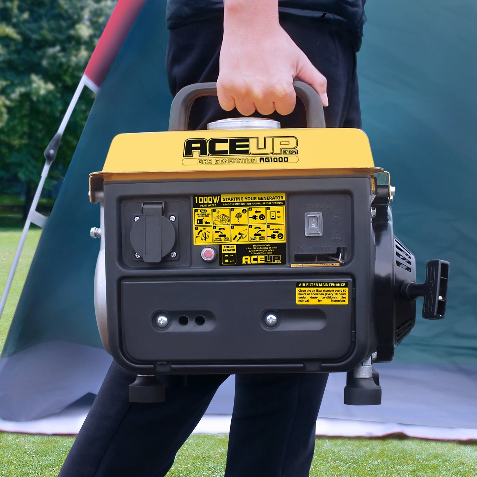 Aceup Energy AG1000 Generator 800/1000W Gas Powered 2-Stroke Ultralight CARB New - Image 8