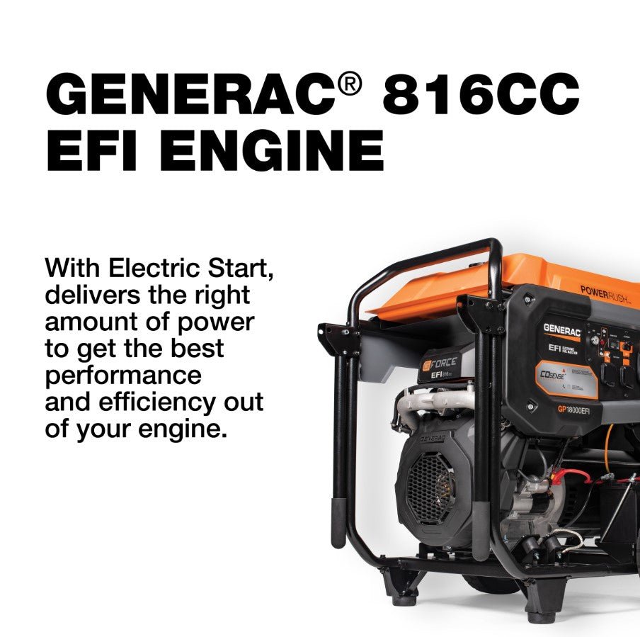 Generac GP18000EFI 18000W/22500W Generator 50 Amp Low THD CO Sense Gas Electric Start 8917 Manufacturer RFB - Image 5